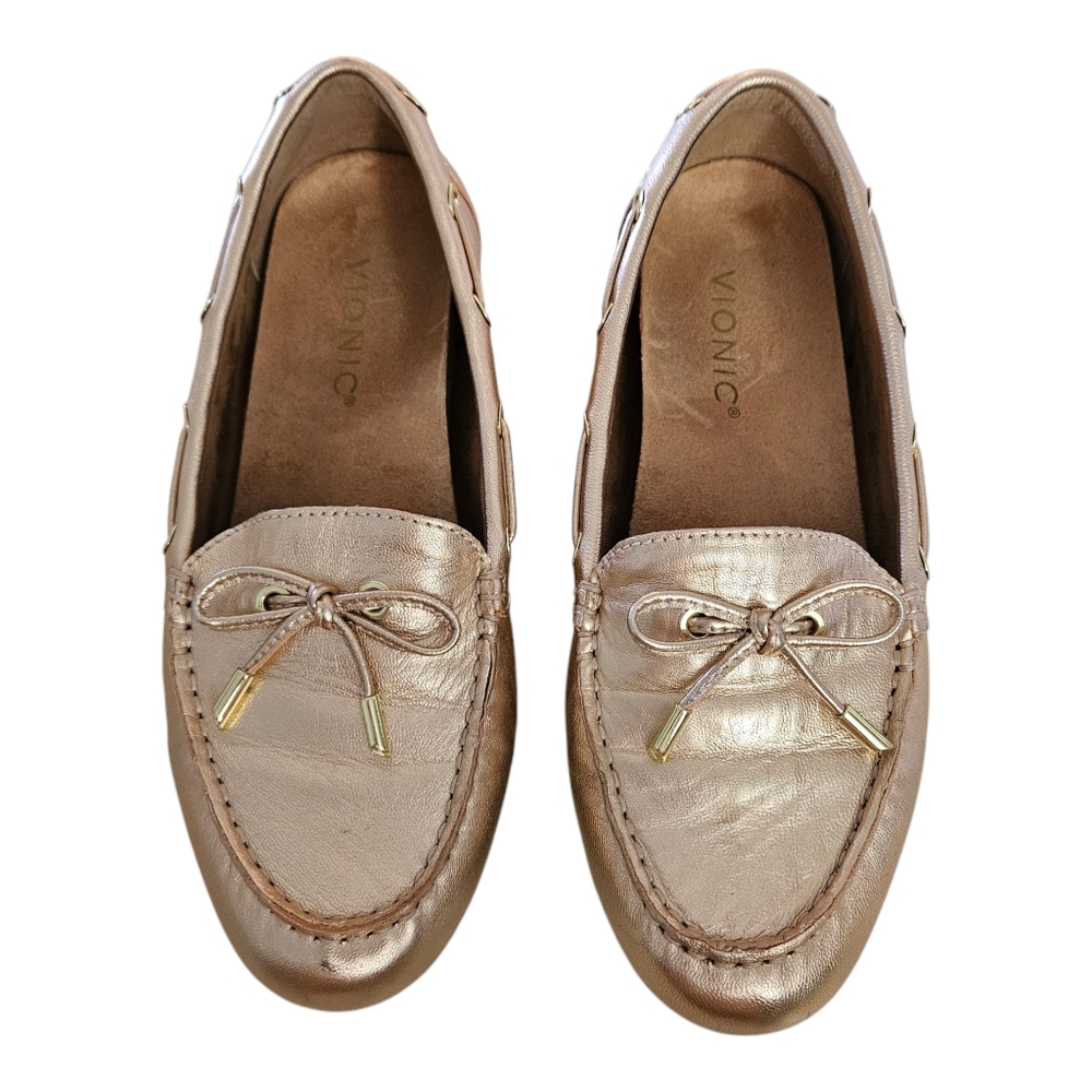 Vionic Virginia Metallic Loafer Rose Gold Women's 6.5